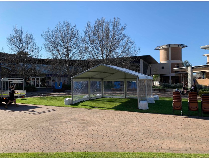 6m White Roof Pavilion - 6m x 3m