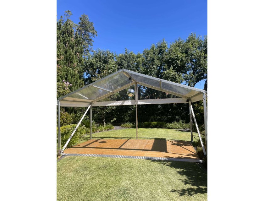 6m Clear Roof Pavilion - 6m x 3m