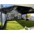 6m Black Roof, Black Frame Pavilion - 6m x 3m