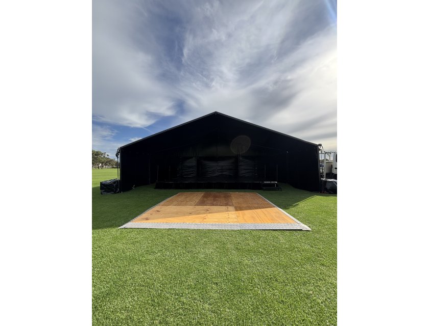 10m Black Roof, Black Frame Pavilion - 10m x 3m