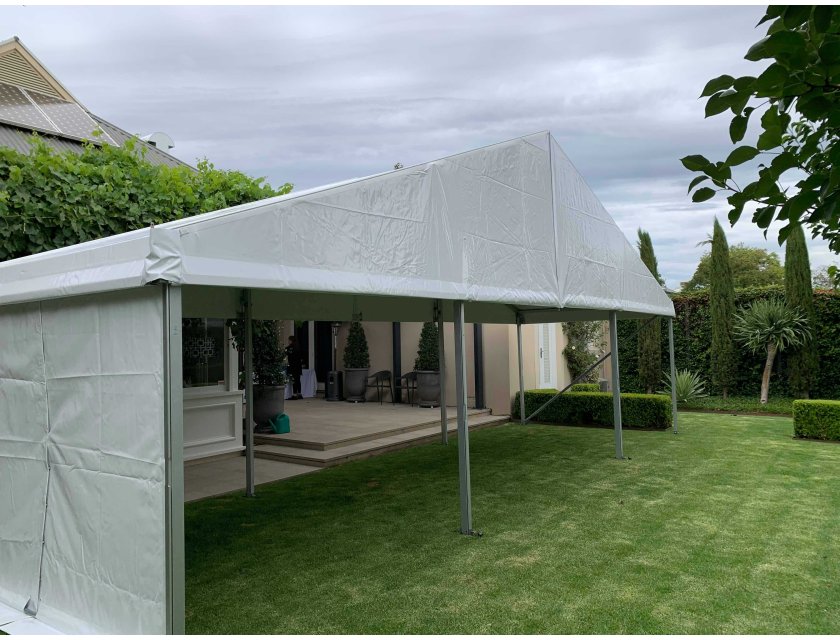 10m White Roof Pavilion - 10m x 3m