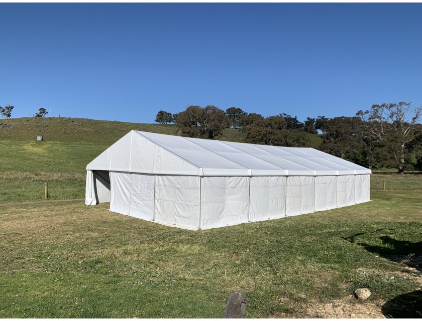 10m White Roof Pavilion - 10m x 3m