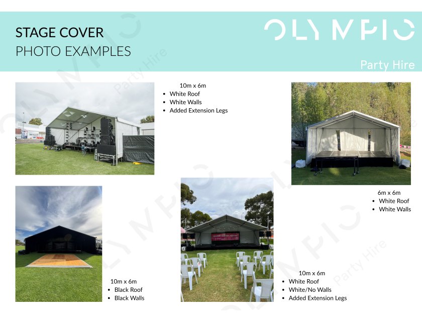 Stage Cover 10m - Stage Cover 10m x 3m