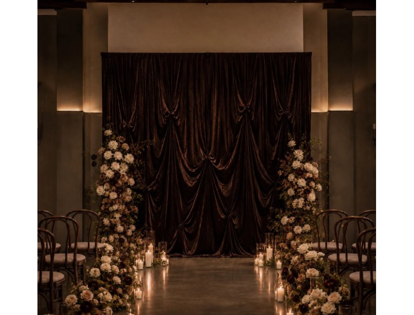 Regular Drape System - Chocolate Brown - 3mx3m - Velvet