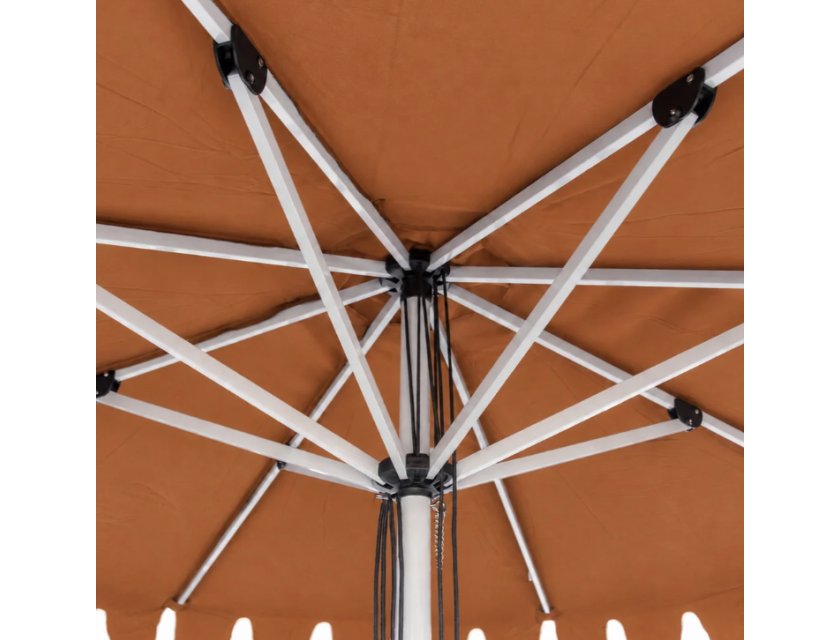 Scalloped Umbrella - Rust / Brown