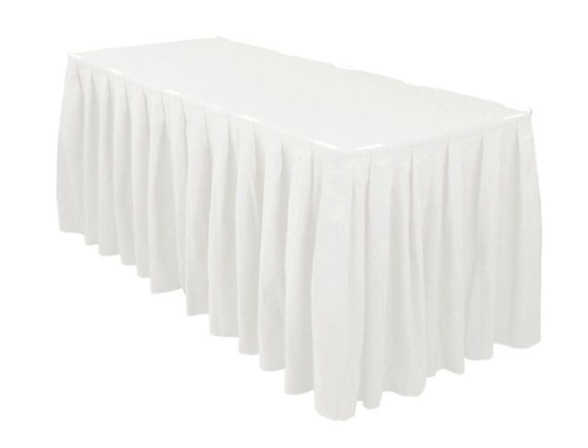 Table Skirt White - 6.5m long