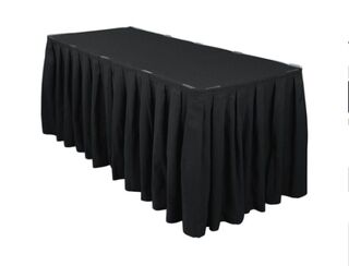 Table Skirt Black - 6.5m Long