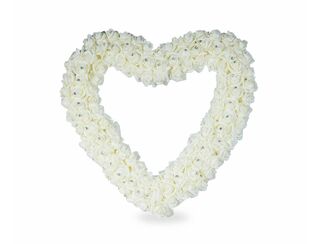 Giant Floral Heart White 