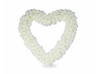 Giant Floral Heart White