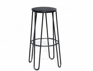 Hairpin Bar Stool Black