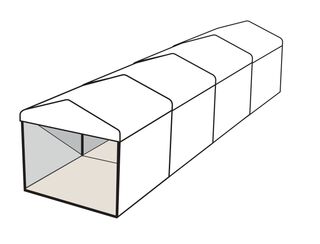 White Roof Pavilion - 3m x 12m