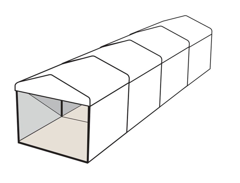 White Roof Pavilion - 3m x 12m