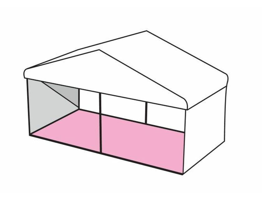 White Roof Pavilion - 6m x 3m - 6m x 3m