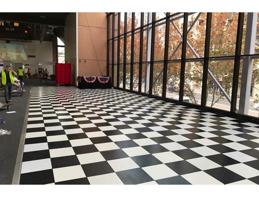 Black & White Tile Dancefloor - 3.6m x 3.6m