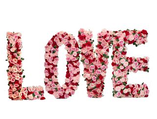 Giant Floral "LOVE" - Dark Pink