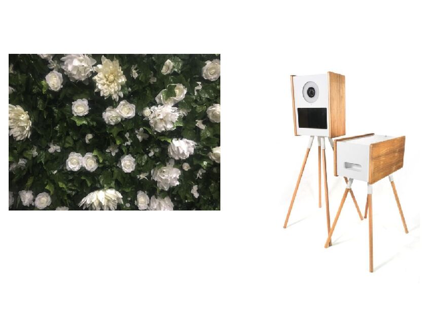 Open Photobooth + Flower Wall Package