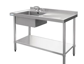 Stainless Sink and Bench - Hot Water - LPG