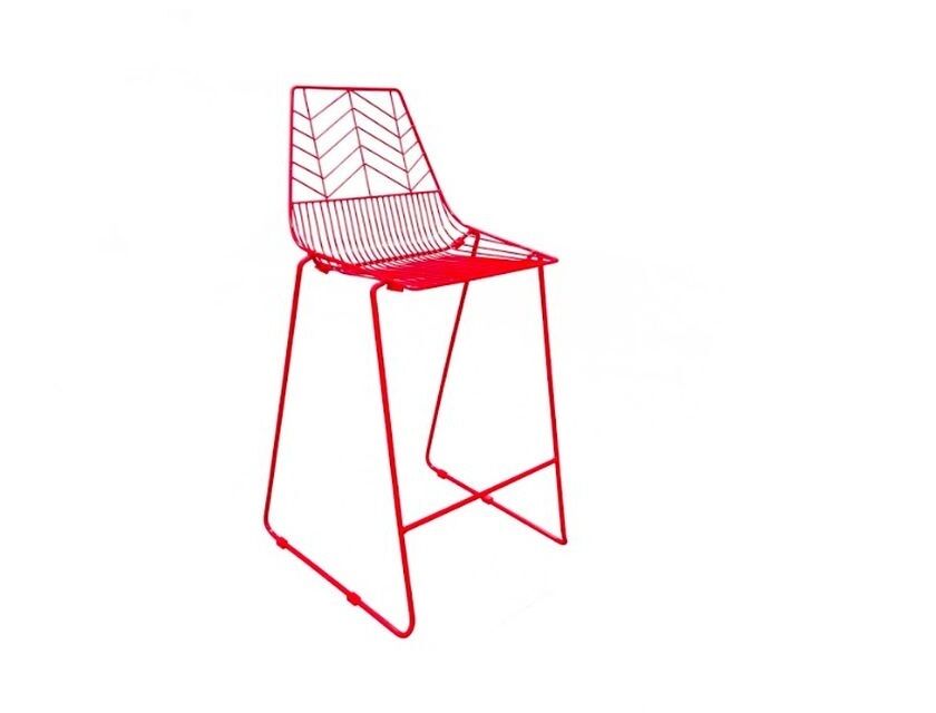 Red Wire Stool