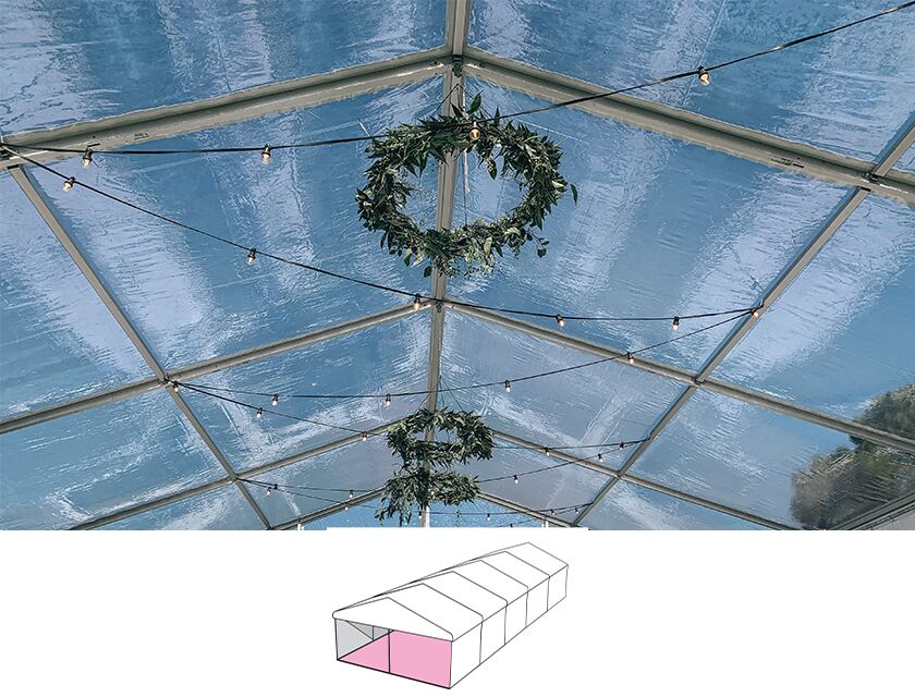 Clear Roof Pavilion - 6m x 15m - -