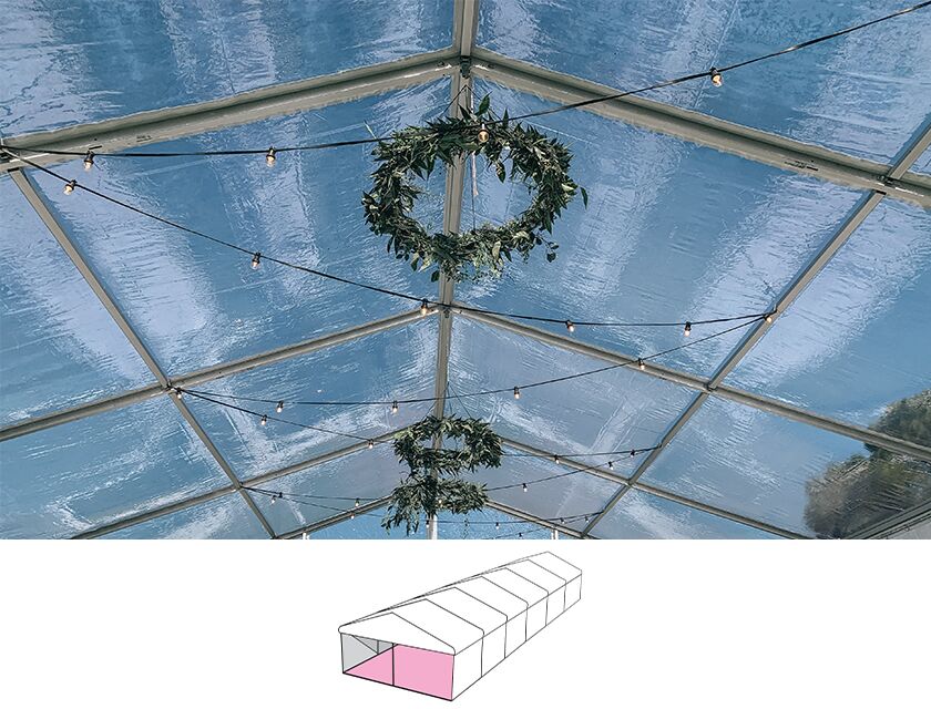 Clear Roof Pavilion - 6m x 18m - -