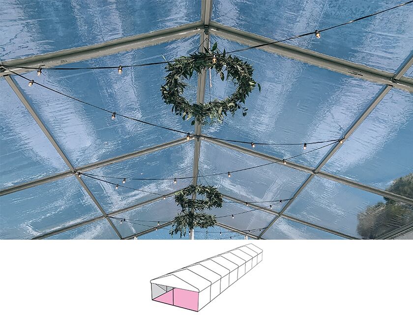 Clear Roof Pavilion - 6m x 24m - -