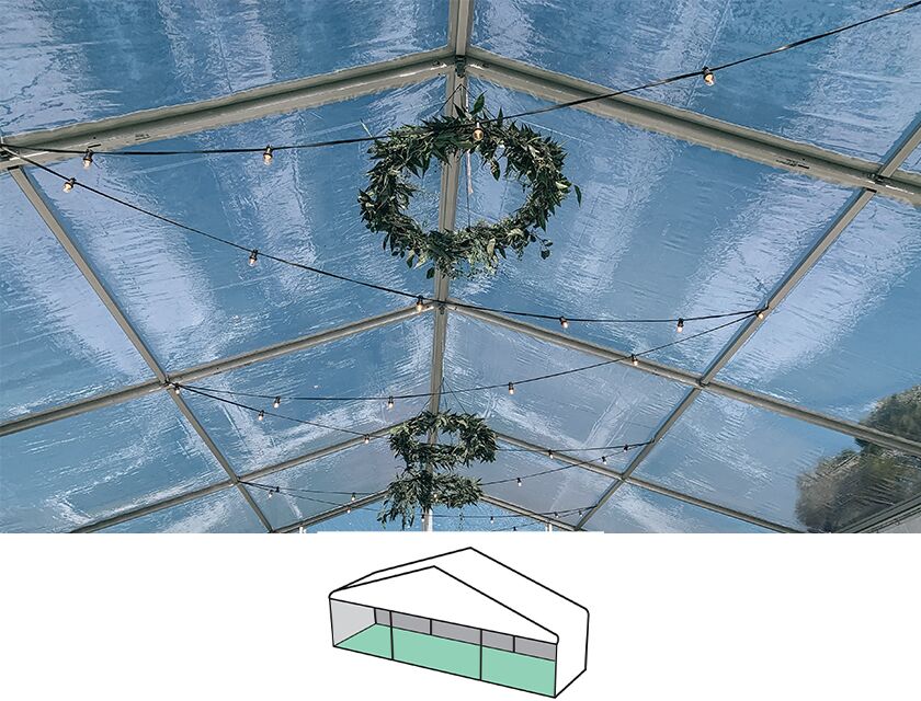 Clear Roof Pavilion - 10m x 3m - -