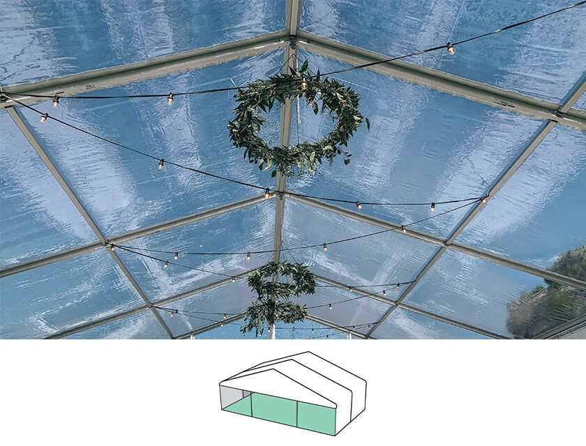 Clear Roof Pavilion - 10m x 6m - -