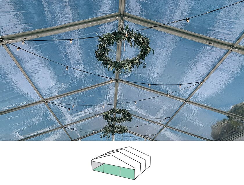 Clear Roof Pavilion - 10m x 9m - -