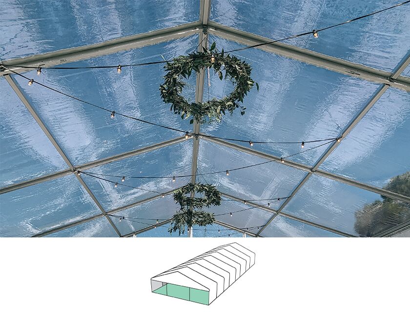 Clear Roof Pavilion - 10m x 24m - -