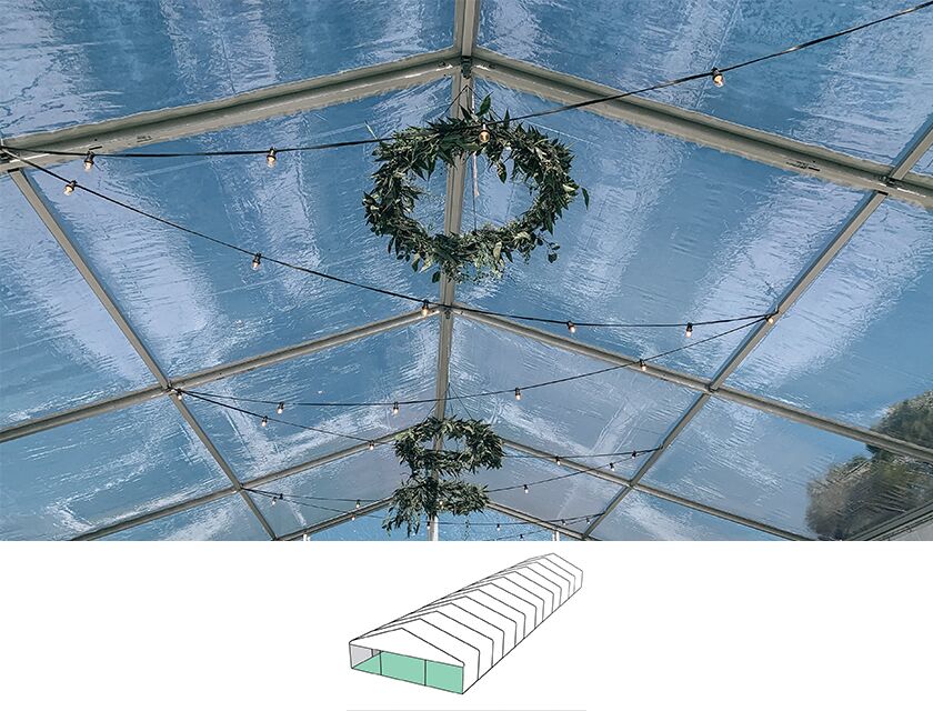 Clear Roof Pavilion - 10m x 36m - -