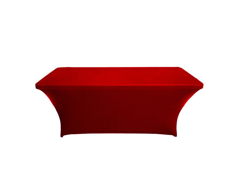 Lycra 6ft Table Cover - Red