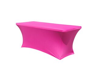 Lycra 6ft Trestle Table Cover - Pink