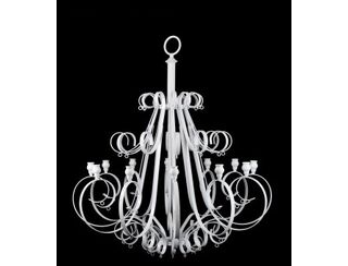 White Chandelier with Crystal drops