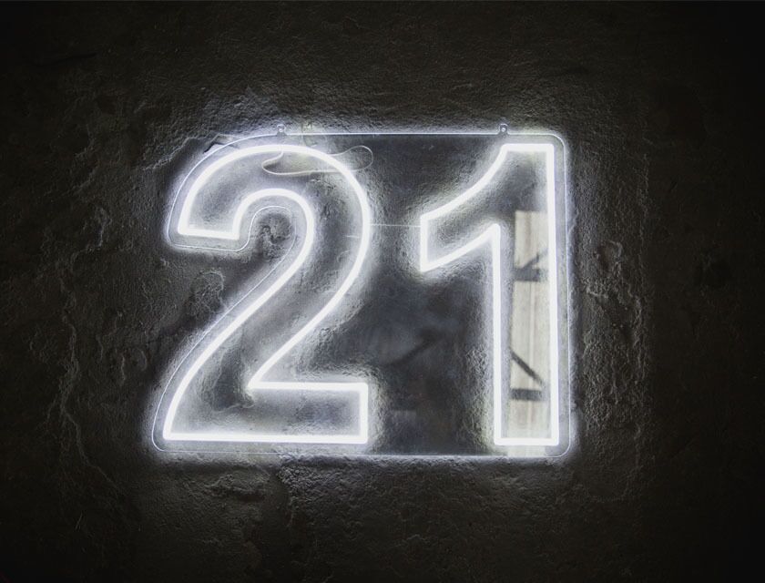 21 - Neon Sign - White