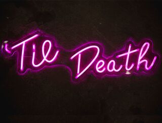 'Til Death - Neon Sign - Hot Pink