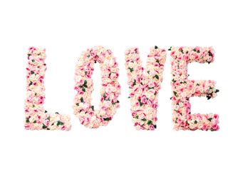 Giant Floral "LOVE" - Soft Pink