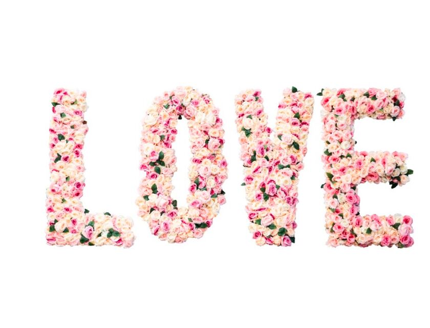 Giant Floral "LOVE" - Soft Pink