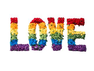 Rainbow Floral "LOVE"
