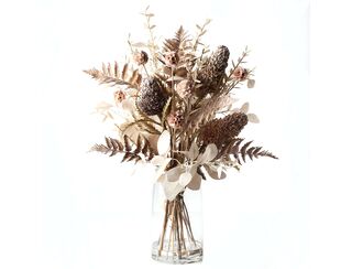 Dried Banksia Acorn Mix in Vase - 69cm