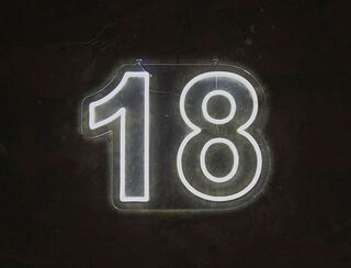 18 - Neon Sign - White