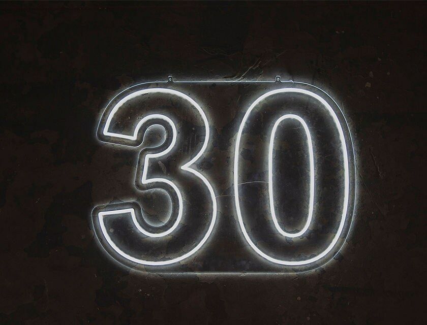 30 - Neon Sign - White