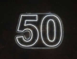 50 - Neon Sign - White