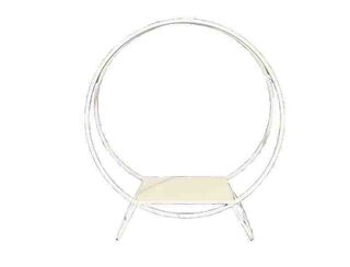 Double Ring Cake Stand White