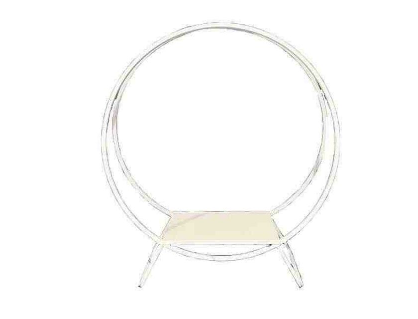 Double Ring Cake Stand White