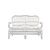 ﻿Rattan 2 Seater Lounge - White