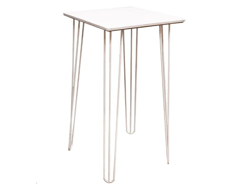 Olympic Party Hire Hairpin Bar Table White