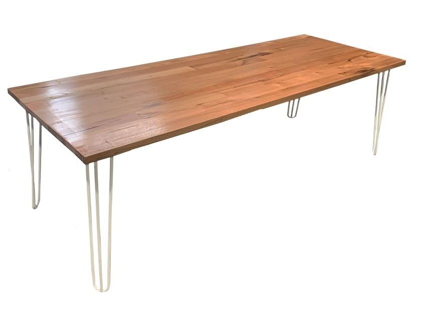 Oak Hairpin Table - White