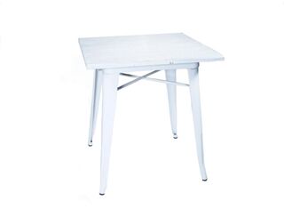 White Tolix Cafe Table (White Top & Legs)