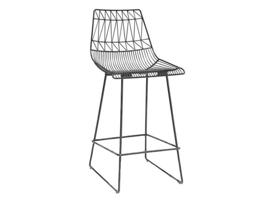 Wire Stool - Black