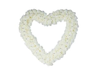 Giant Floral Heart - White